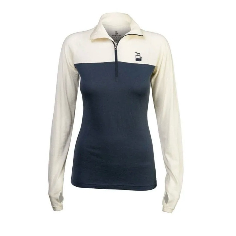 Women's Cream and Gray Long Sleeve‎ Top